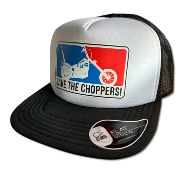 Save The Choppers! – Trucker Hat ML-Logo Black-White