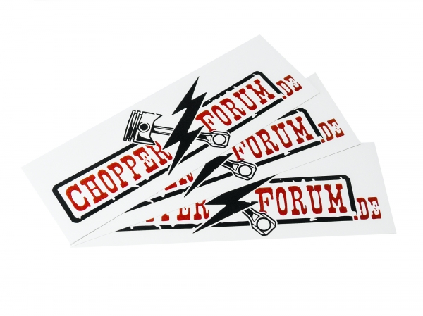 Chopperforum-Logo Aufkleber 3er-Set