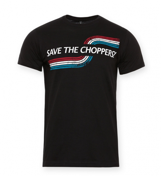 Save The Choppers! Stripes – T-Shirt Schwarz